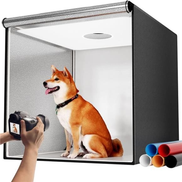 Professional Photo Background Shooting Tent with 5 Color Backdrop 32x32 Inch